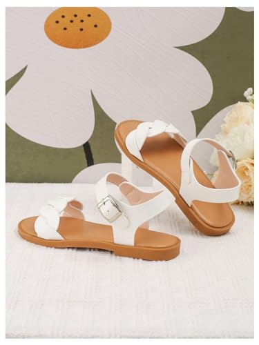 GORGLITTER Girl's Cute Sandals Strappy Open Toe Dress Summer Flats Shoes2