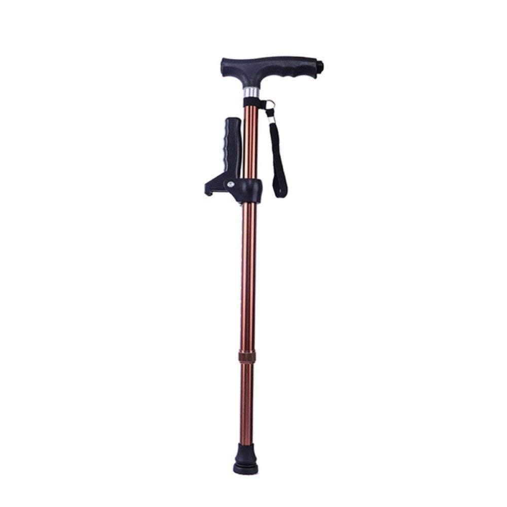 Folding Walking Stick Elderly Multi-functional Telescopic Aluminum Alloy Can Help To Get Up Walk Slip Walking Stick,L