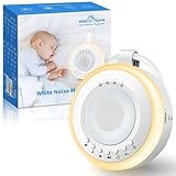 Top 5 des machines à bruit blanc pour bébé 5 Easy@Home Machine à Bruit pour Bébé avec Veilleuse - 20 sons Apaisants et Minuteur, Bruit Blanc pour Enfants et Adultes, Portable, Relation Sommeil & Calme Nervosité - (Blanc)