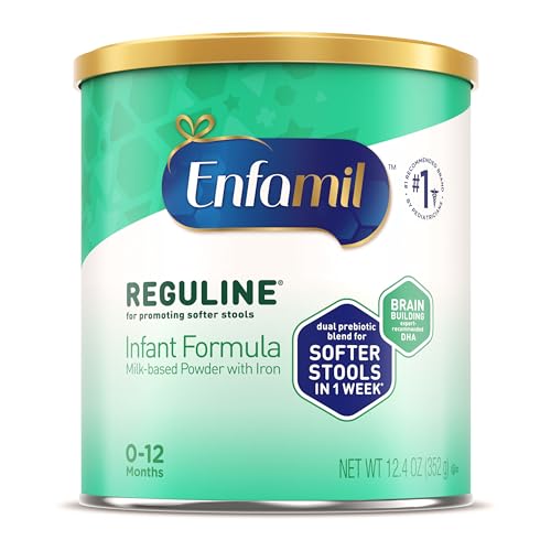 Enfamil Reguline Baby Formula Designed for Soft Comfortable Stools with Omega-3 DHA & Probiotics for Immune Support Powder Can 12.4 Oz