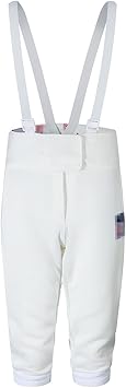 800N Fencing Pants, Training Fencing Gear, Fencing Uniform with Shoulder Straps, Puncture-proof, Foil/epee/sabreRight hand,32#