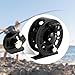 Vaveren Fly Fishing Reel Smooth Braking System Ice Fishing Tool Labor Saving with Quick Release Button Single Way Bearing Lightweight, 50mm Diameter