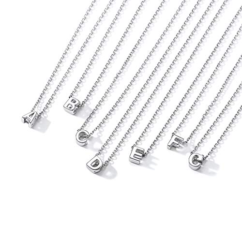 ChicSilver Initial A-Z Letter Choker Necklace for Women 925 Sterling Silver/Gold Plated Monogram Name Jewellery 16+2 Inch Extend Chain(with Gift Box) - Image 7