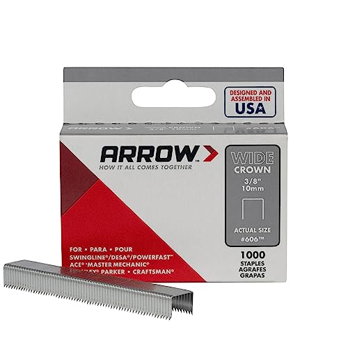 Arrow Fastener 606 Wide Crown Swingline Heavy Duty 3/8-Inch Staples, 1,000-Pack