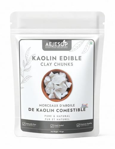 Kaolin Edible Clay Chunks 4 oz (113 g) Natural for Eating