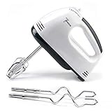 [Edelstahlzubehör und Hochleistung] Der 180-W-Handmischer besteht aus Edelstahl und hochwertigem Kunststoff und ist leicht. Dieser manuelle Mischer enthält (2 Teighaken, 1 Mischer, 2 Rührgeräte). Der Edelstahlmischer eignet sich sehr gut zum Mischen von Eiweiß und anderen flüssigen Zutaten. Diese Maschine ist mit einem 3-poligen festen UK-Stecker ausgestattet. Stromversorgung: 220V-240V 50 / 60Hz.