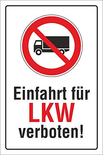 WERBEPUNKT. Schild Einfahrt für LKW verboten, 3 mm Alu-Verbund 450 x 300 mm