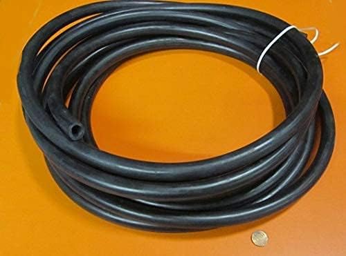 Acid Resistant Black Neoprene Round Tubing 80A .750" (3/4") OD x .500" (1/2") ID x 100 Ft. Length 1 Roll