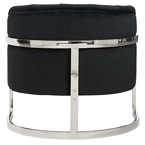 Worldwide Homefurnishings Contemporary Velvet & Metal Blue & Gold Accent Chair, Blue #TOP4
