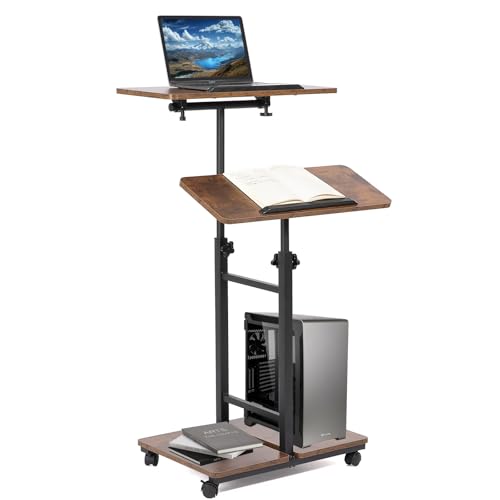 Escritorio portátil de pie para laptop regulable en iglesias
