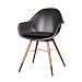 Amazonia 4 Piece Monaco Indoor Armchair Set, Black, with Cushion (SC CHAM4 BLK_BLK)