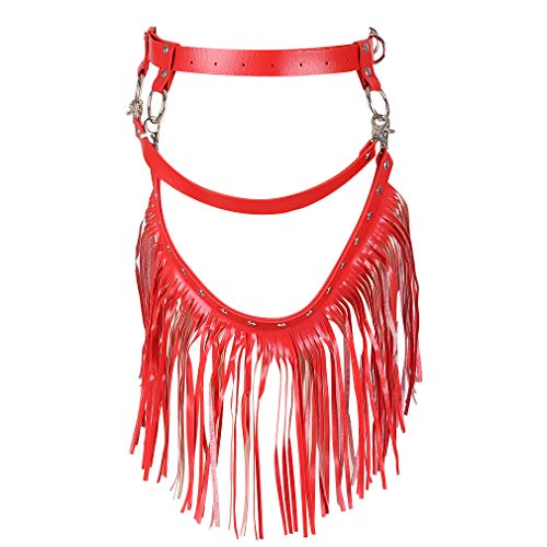 Woman Body Harness Adjustable Dance Clothing Accessories Leg Waist Tassel Gothic Punk Belt3