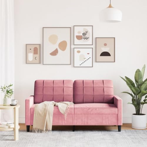 Gecheer Sofá de 2 plazas, moderno, para Soiggiorno, de terciopelo, rosa, 157 x 77 x 80 cm, sofá de terciopelo moderno, sofá de 2 plazas de terciopelo