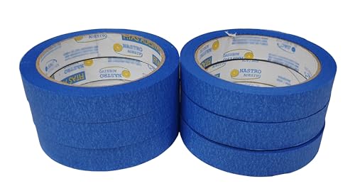 Fita Crepe Colorida Kit com 6 Fita De 18mm x 30m (Azul)
