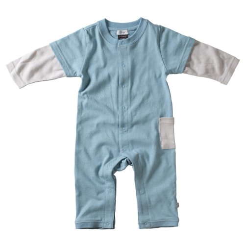 Image of Babysoy Layered One Piece , Ocean 3-6 Months