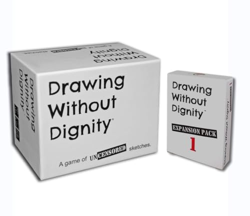Drawing Without Dignity Combo Pack: Party Game + Expansion Pack 1 - A Twisted Funny Adult Party Game Version of The Classic Drawing Game