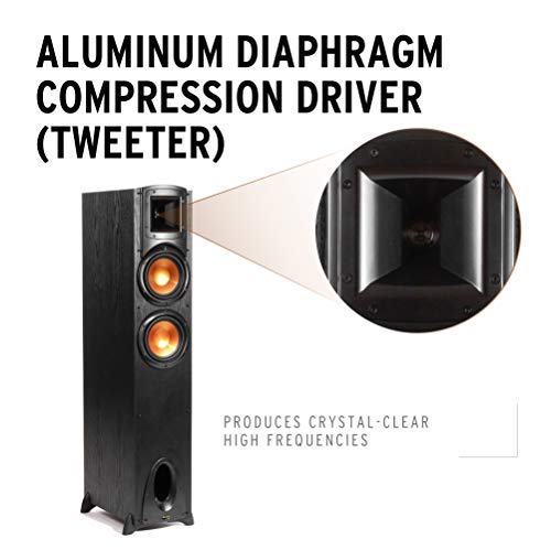 Klipsch Synergy Black Label F-200 Floorstanding Speaker With Proprietary Horn Technology, Dual 6.5” High-Output Woofers, With Room-Filling Sound In Black #TOP3