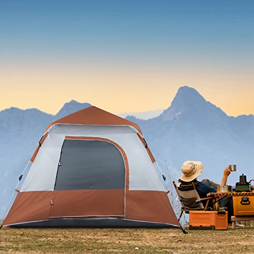 Carpa dome instantánea para 4 personas impermeable miniatura 6