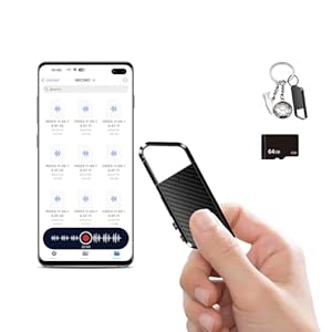NekSide 64GB Diktiergerät mit Spracherkennung –Aufnahmegerät, Mobile Rekorder mit DSP5.0 OTG-fähig, 6000h Inhalte-Lange Aufnahmen Voice Recorder, diktiergerät mini für Meeting/Interview/Vorlesungen
