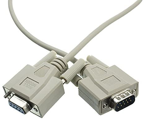 Miniatura 3 de AYA DB9 (9 pines) macho a DB9 hembra Serial Null Cable módem 28AWG UL RoHS (25 pies)