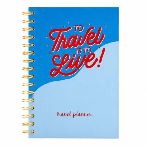 Image of Travel Journal & Diary for 6 Trips - A5 Guided Trip Planner, Bucket List & Travel Memory Book (Live to travel)