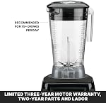 Waring Commercial MX1100XTX 3.5 HP Blender with Electronic Keypad, Pulse Function, 30 SecondCountdown Timer and a 64 oz. BPA Free Container, 120V, 5-15 Phase Plug,Black