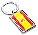 Biomar Labs® Schlüsselanhänger Metall Keyring mit Geschenkbox Autoschlüssel Geschenk Metall-Schlüsselanhänger Schlüsselbund Edelstahl Spanisch Flagge Spain, KK 215