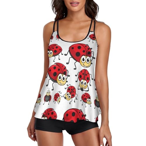 Maillot de bain tankini Coccinelle deux pièces avec shorty
