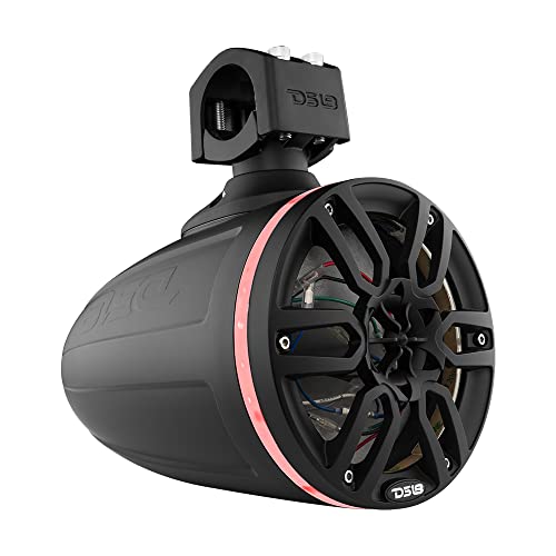 Image of DS18 Hydro NXL-X6TP /BK 6.5 inch Marine Water Resistant Wakeboard Tower Speakers with Integrated RGB LED Lights 300 Watts 4 ohms - Black (Pair) High Performance