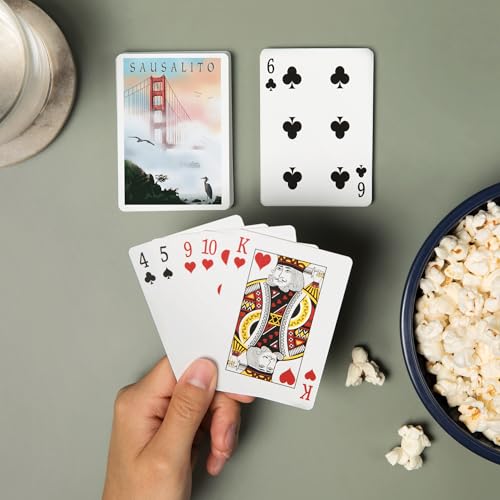 Baraja de 52 cartas tamaño póker Sausalito California miniatura 2