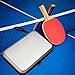 Yiju Ping Pong Paddle Bag Hard Case Drop Resistant Zipper Closure Portable Hard Cover Carrying Bag for Sports Accessories Travel, Silver