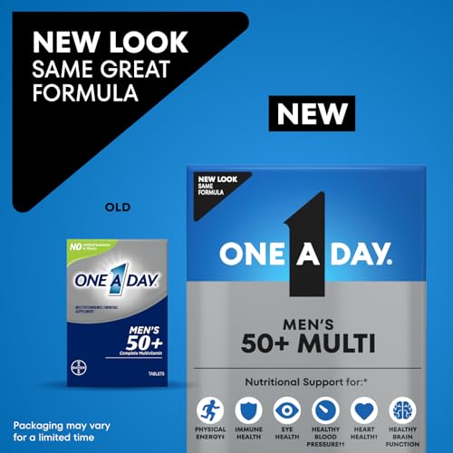 One A Day Men’s 50+ Multivitamins, Supplement with A, C, D, E and Zinc for Immune Health*, Calcium & More, 100 Tablets - Image 3