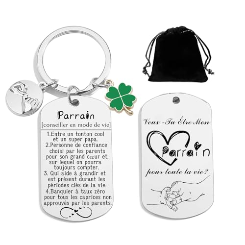 XWXWXW Regalo Vuoi essere il mio padrino, portachiavi, padrino personalizzabile,