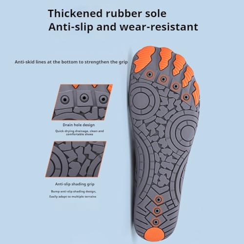 Barefoot Shoes Women & Men, Non-Slip Breathable Waterproof Wide Toe Running Walking Barefoot Shoes Unisex(B Green,5men/7women)2