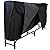 Sunnydaze Outdoor Firewood Log Rack and Cover Combo Set - Black Powder-Coated Steel and PVC - Black Fabric - 8-Foot