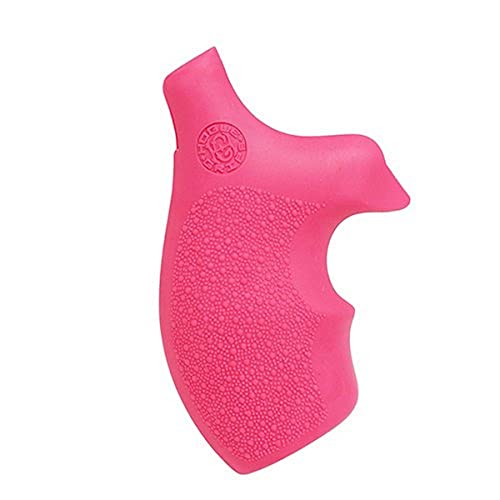 Hogue S&W J Frame Round Butt Rubber Bantam Style Grip, Pink - 61007