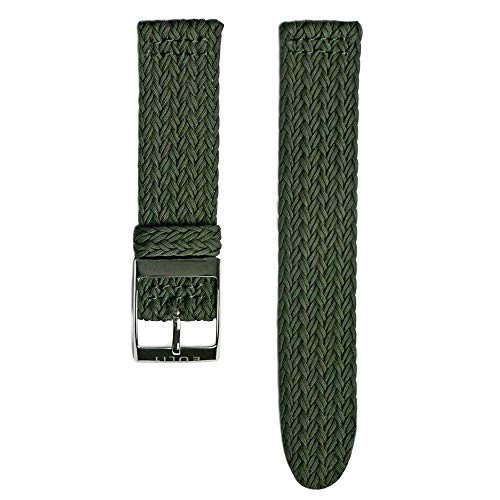 EULIT ���[���b�g Palma Perlon Strap - �p���} �p�[���� �X�g���b�v �Z�p���[�g�^�C�v (20mm, �I���[�u)