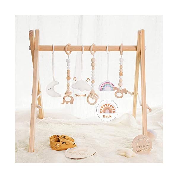 wooden baby gym montessori