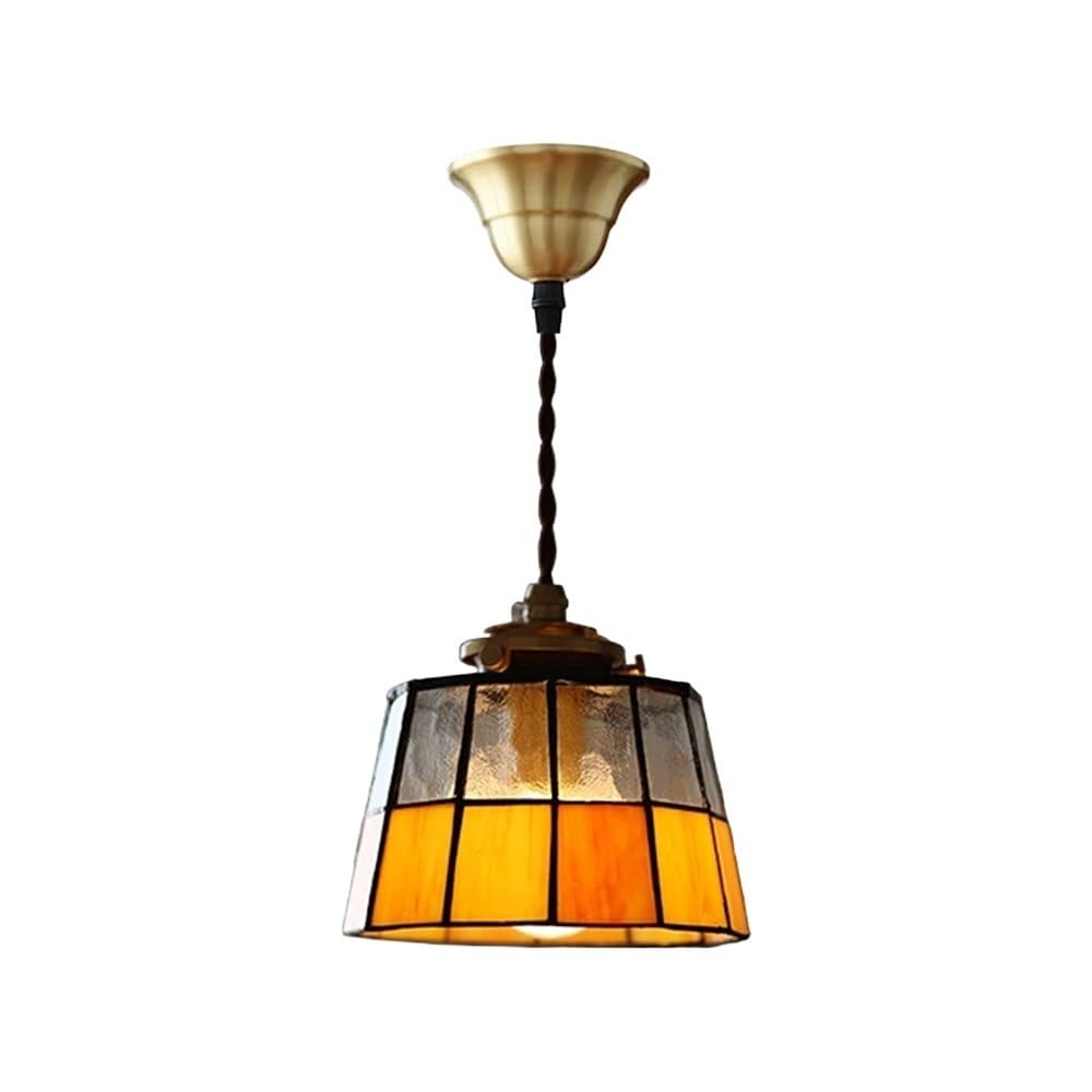 Jadssox Witrażowa lampa wisząca z mosiądzu, lampa wisząca, wyspa kuchenna