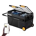 BougeRV 12 Volt Car Refrigerator, 43 Quart Portable Fridge Freezer with APP Control, -4? to 68? Dual Zone Compressor Electric Cooler 12/24V DC, 110~240V AC for Overlanding, Camping, Travel, RV, Truck