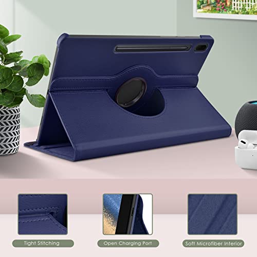 Detuosi 360° Rotating Case For Samsung Galaxy Tab S7 Fe 5G 12.4" 2021, Galaxy Tab S8 Plus Tablet Case 5G 2022, Galaxy Tab S7 Plus 2020, Multi-Angle Protective Leather Smart Book Cover Auto Sleep/Wake #TOP4
