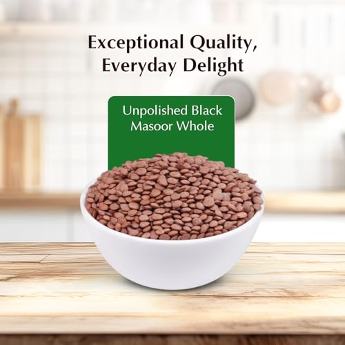 Image of Amazon Brand - Vedaka Unpolished Black Masoor Dal | Whole | 500 G | Premium Black Masoor Dal