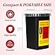 ATOMUS 2pcs 1L Black Tattoo Plastic Sharp Container Box Sharps Containers Needle Destruction Waste Bin Needle Disposal Bin with Lid for Tattoo Eyebrow Blade