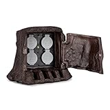 blumfeldt Außensteckdose Tree, 4-Fach Gartensteckdose Wasserdicht, Outdoor Steckdose mit WiFi-Steuerung, Erdspieß, Magnetische Abdeckung, IP44 Aussensteckdose, Mehrfachsteckdose, 10A/3689