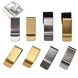 Portátil: el clip metálico para efectivo es de aproximadamente 5,2 x 2 cm, y el grosor es de aproximadamente 1 mm, que es liviano, pequeño y portátil. Puedes ponerlo en el bolsillo, bolso o bolso, conveniente para llevar.