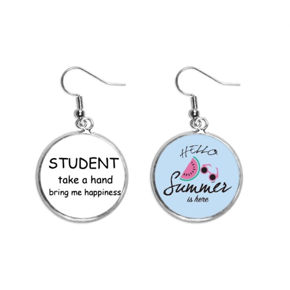 Pendientes de sandía con esmalte colorido bisutería divertida de verano 5