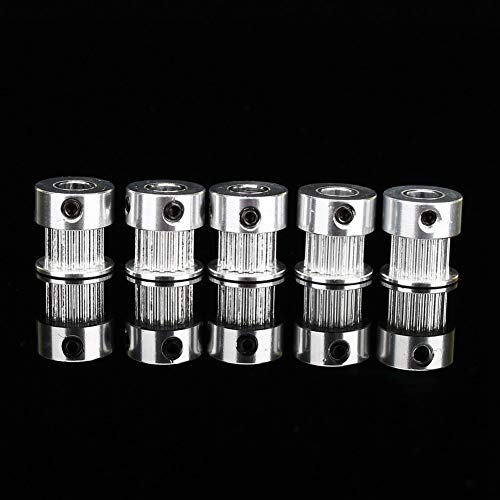 5pcs GT2 16 Teeth Aluminum Timing Belt Pulley, 5mm Bore, Compact Design, Easy to Carry, Suitable for NEMA 17 Stepper Mot