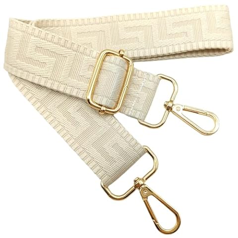 Kolorowy regulowany pasek na ramię do torebek damskich w kolorze beżowym, 80-130 cm pasek do torebki ze złotym karabińczykiem, trwały do Crossbody torby, gitary, nowoczesnych toreb, 3,8 cm, 1314