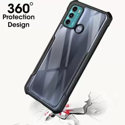 Image of SPAZY CASE Motorola Moto G42 Back Cover | Transparent Crystal Clear Hard PC Back Case with TPU Bumper, Drop Protection Case Cover for Motorola Moto G42