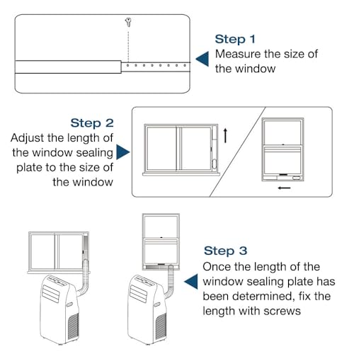 TGKYK 4 Pcs Fensterabdichtung für Klimageräte, Klimagerät Mobil Fensterabdichtung Klimagerät für Mobile Klimageräte